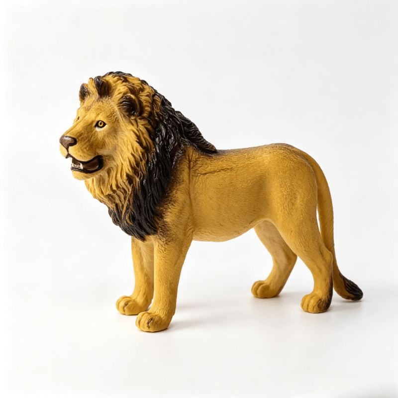 TEMU Ornement Lion Modèle en Plastique, Jouet Poupée Animale pour Enfants, Cadeau de Noël, Petite Statue Ornementale, Ornement Modèle Simulé,