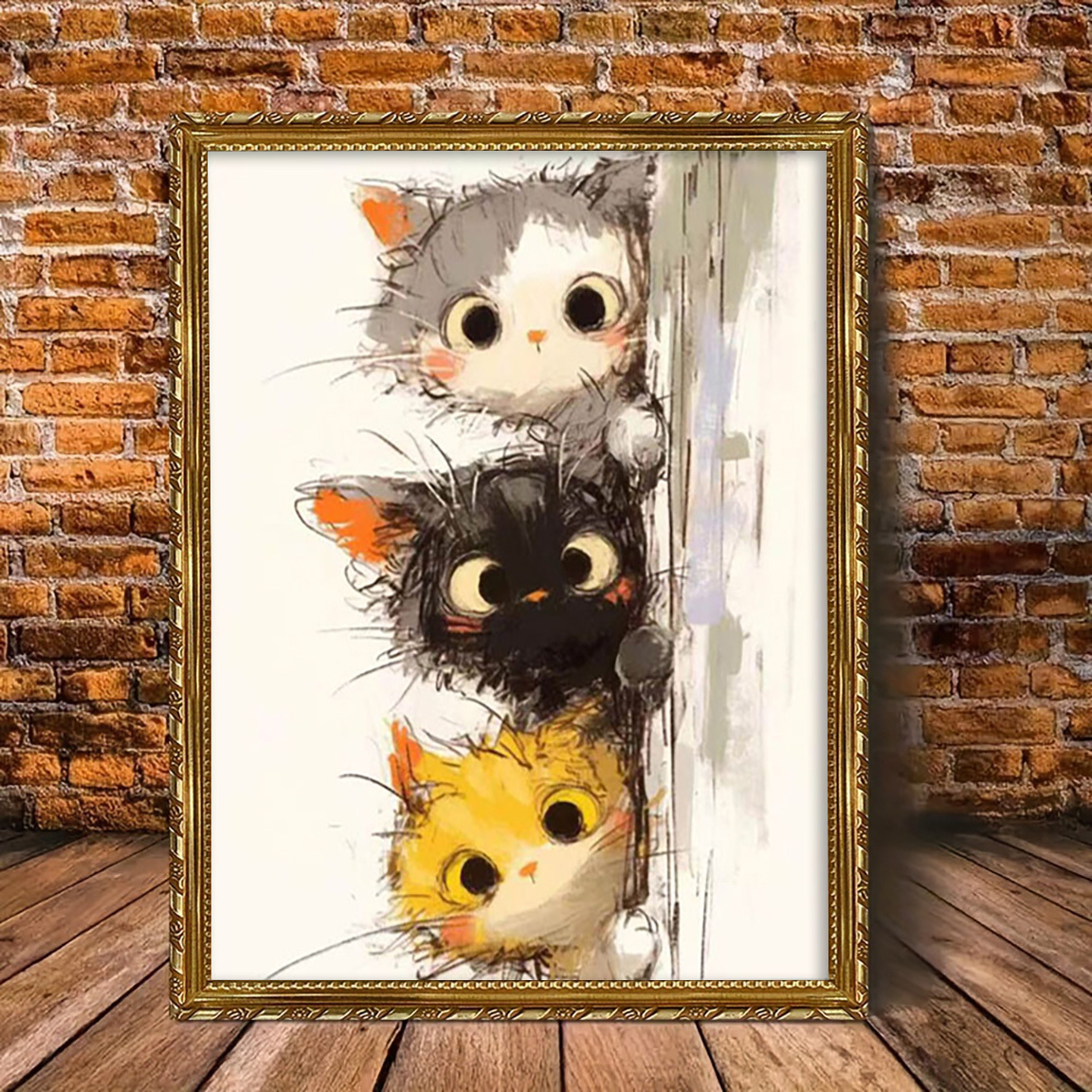 

Cat Art, 12x16" - Decor For , For , , , And -