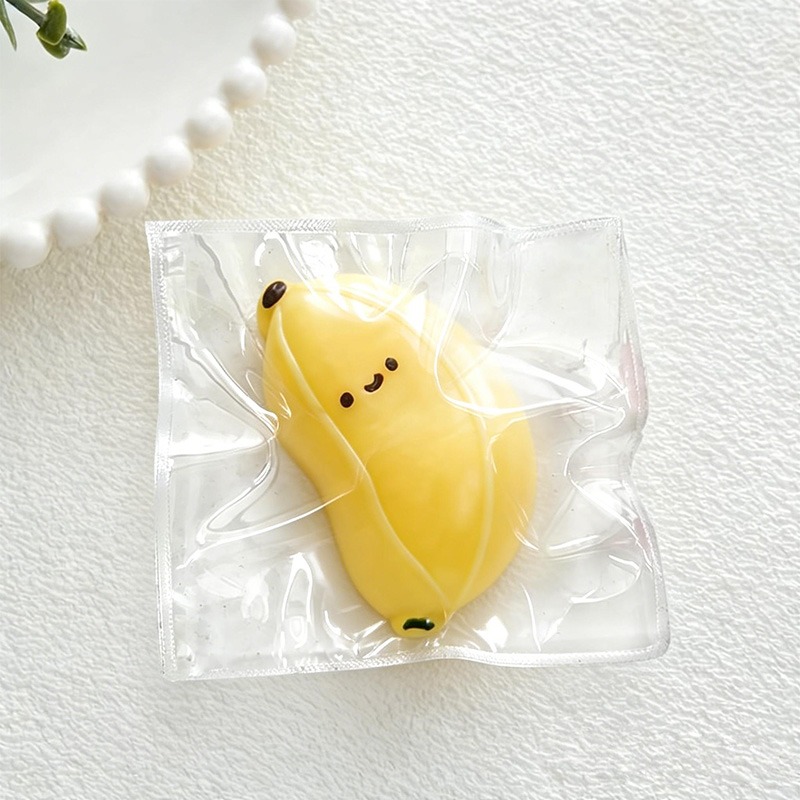 Image of Cute Smiling Banana Squeeze Toy - Slow Rebound Yellow Toy, Perfect As A Birthday, Christmas, Halloween, Easter And Other Festival Gifts.