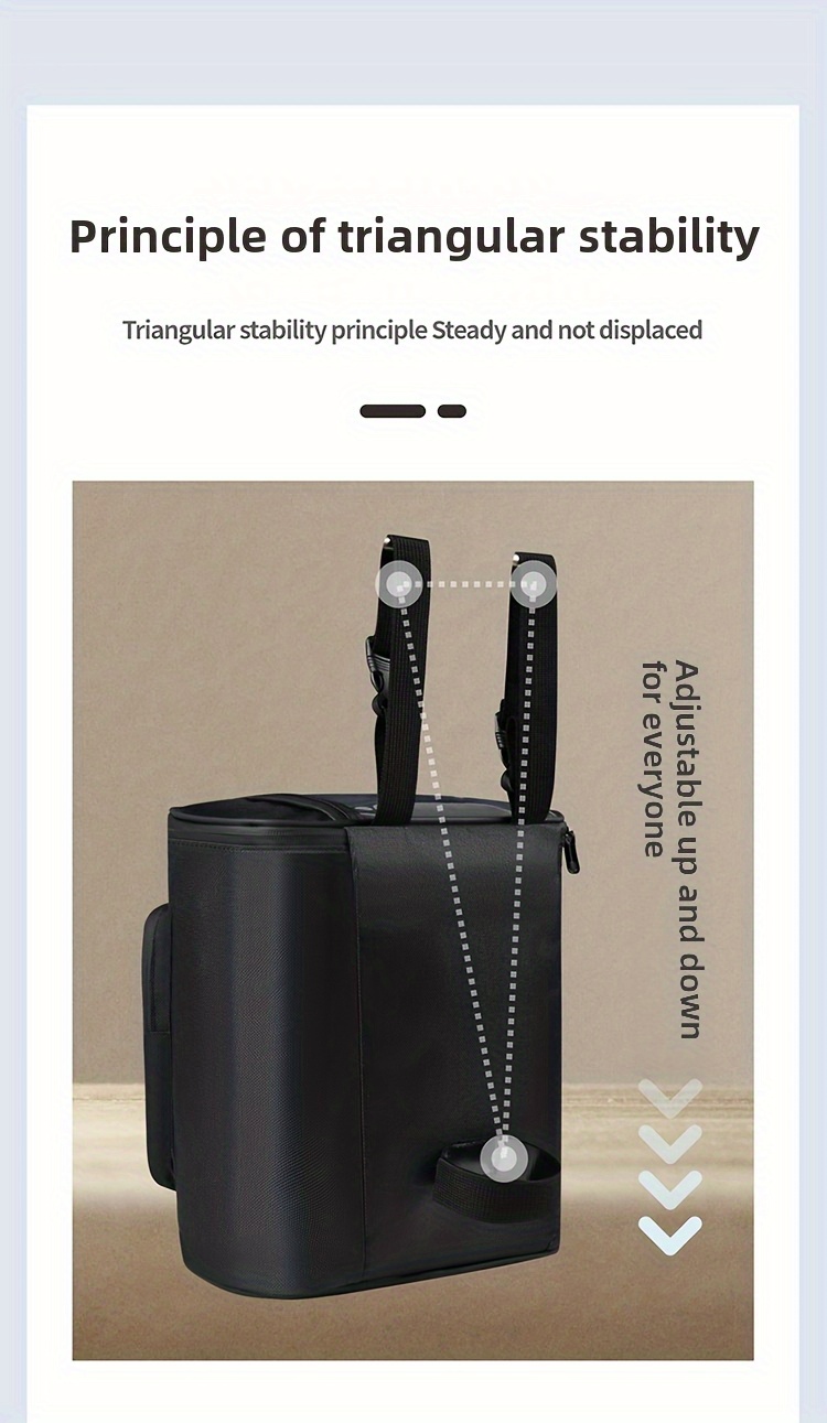 1pc white black motorcycle storage bag adjustable strap large capacity for commuting and travel durable electric bike saddlebag ideal gift for essential for comfortable rides Product details 3