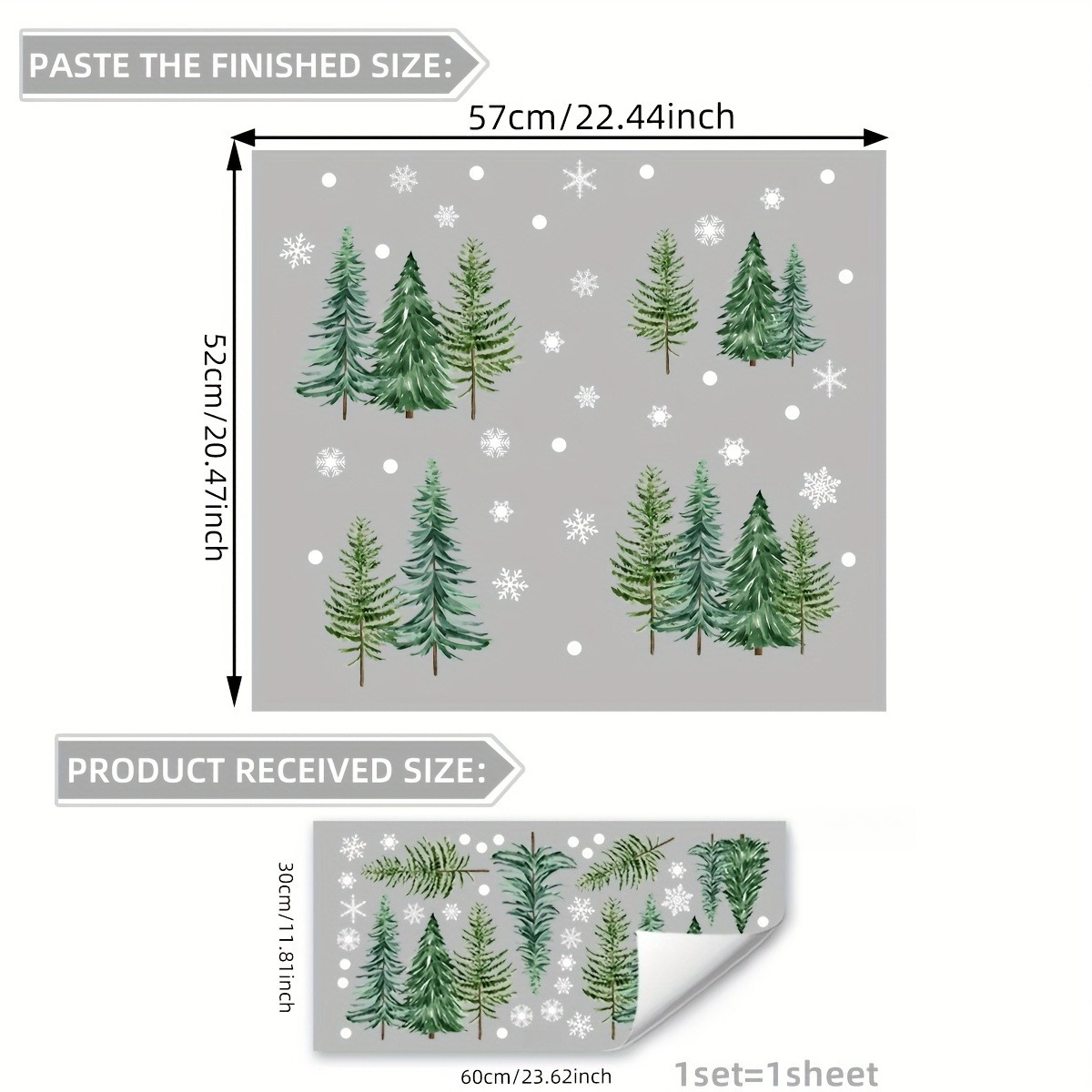 TEMU 2D-Flachfolie, 2D statisch haftende Fensterfolie geeignet für nordische Schneeflocken- & -Dekoration – statisch haftende selbstklebende Paneele,