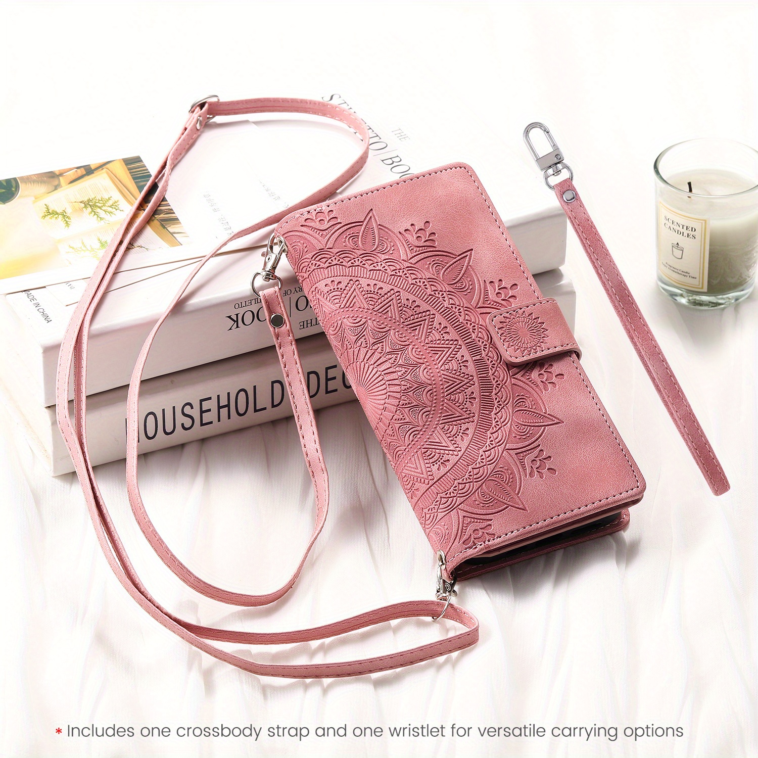 Image of Phone Case - For S26/s25/s24/s23/s22/s21/s20 Ultra/s24 Fe/s23 Fe/s21 Fe/s10/s9 S8 Plus S7 Edge/s6 8 20 Wallet Case With Zipper Credit Card Holder With Shoulder Straps