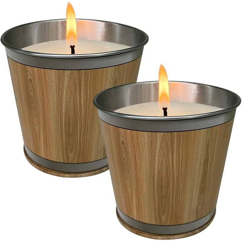 Citronella Candle Set Of 2, Candle 7 Oz(about 198.4 Grams), Summer Autumn And Winter Decoration Outdoor Indoor Scented Candle, Balcony And Contains Pure Citronella Essential Oil And Natural Soy Wax