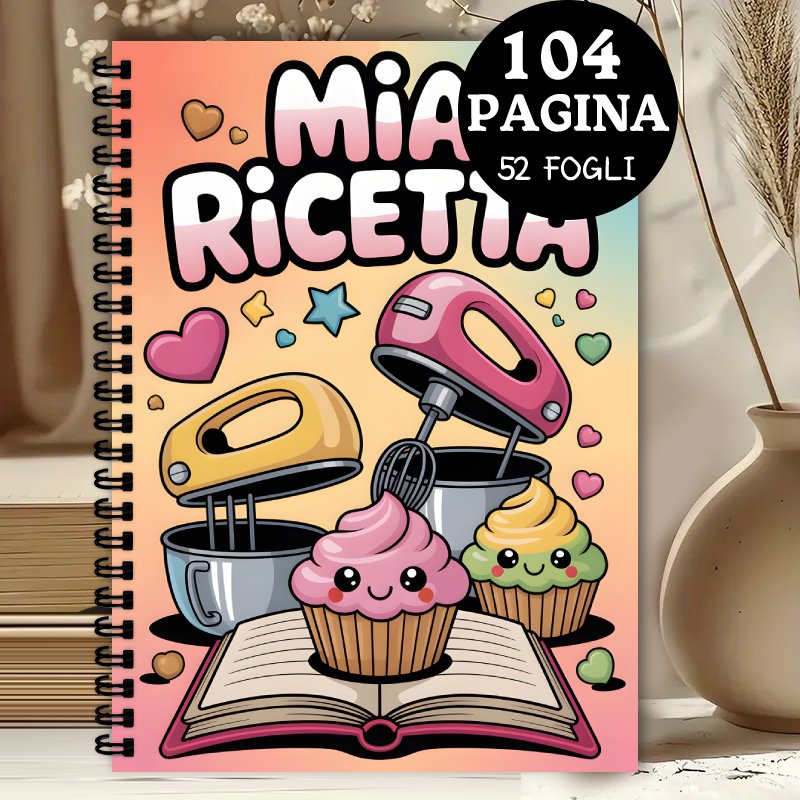 TEMU 1 pz, Libro di Ricette Italiane, da Cucina Vuoto di 104 , Rilegatura a Spirale, Regalo per Chef , le Tue Ricette Preferite, Design a Tema per