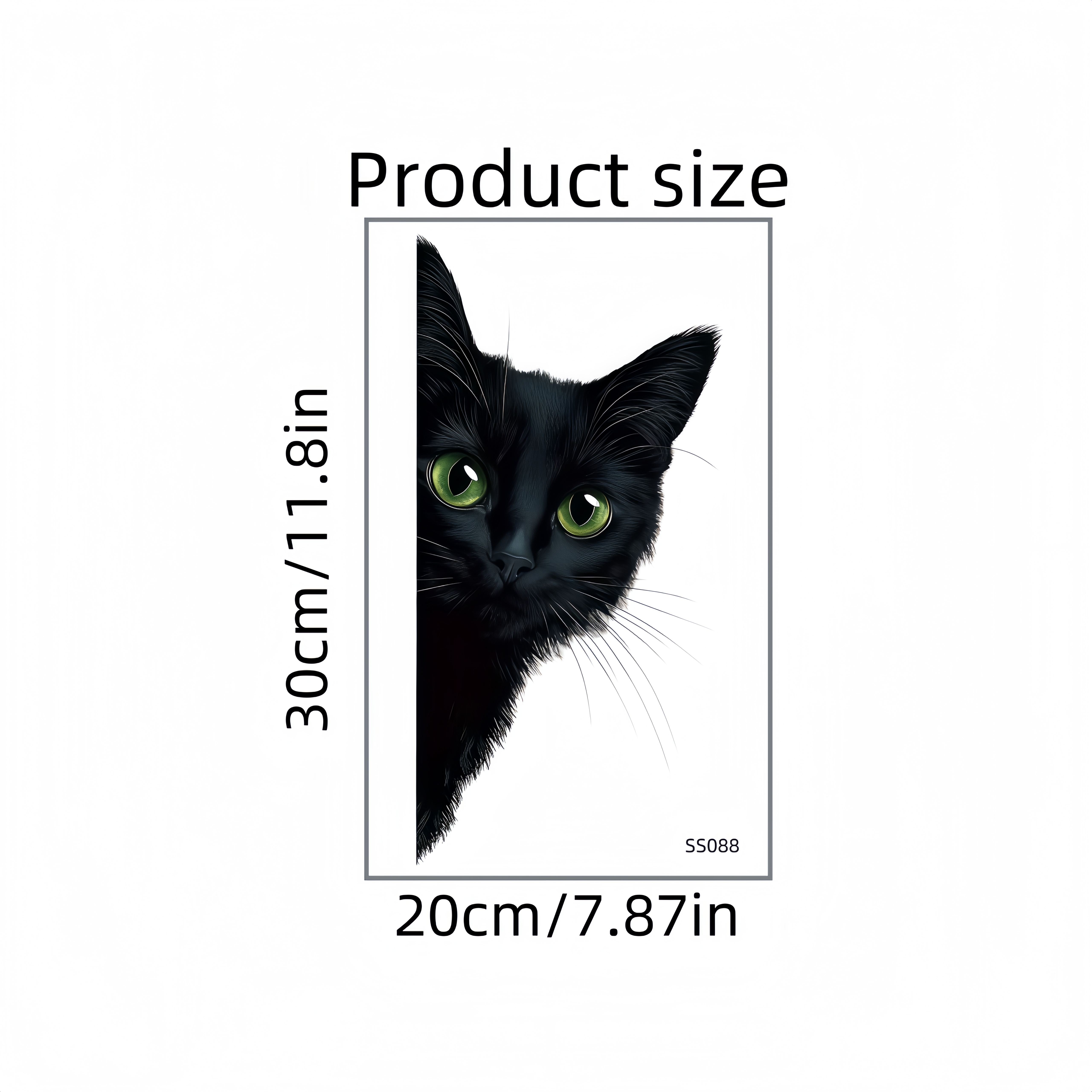 Black Cat Peeking Wall Decal - Cute Cartoon Style Cat, Removable Pvc Sticker, Suitable For Living Room, Bedroom, Dining Area, Self-adhesive Home Decor, Decoration Accessory, Must-have For Cat Lovers