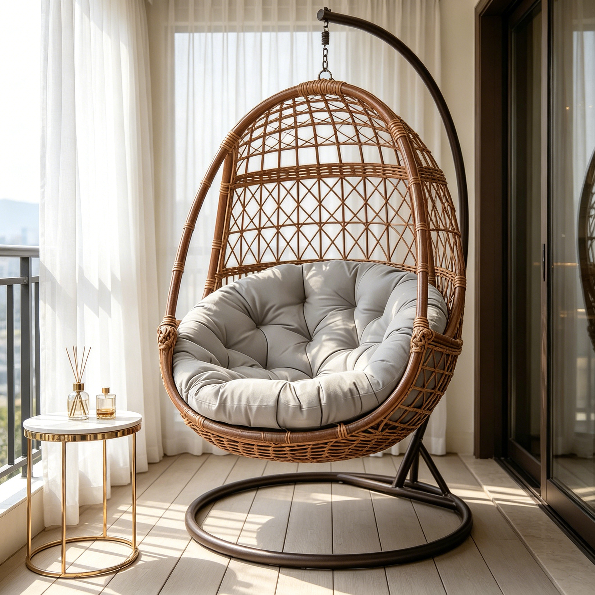 [Outdoor Chair Cushions] Outdoor Patio Seat Cushions, Round Chair Cushions, Fully Filled, Strong Support, Warm, Breathable And Comfortable, Thickened Hanging Chair Cushions, Recliner Cushions, Stylish Outdoor Decorative Chair Cushions (Cushions Solely)