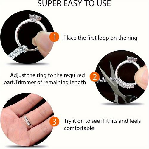 4 8invisible ring size adjusters suitable loose rings ring spacers or tighteners can adjust rings of any size transparent silicone material unisex wedding ring accessories