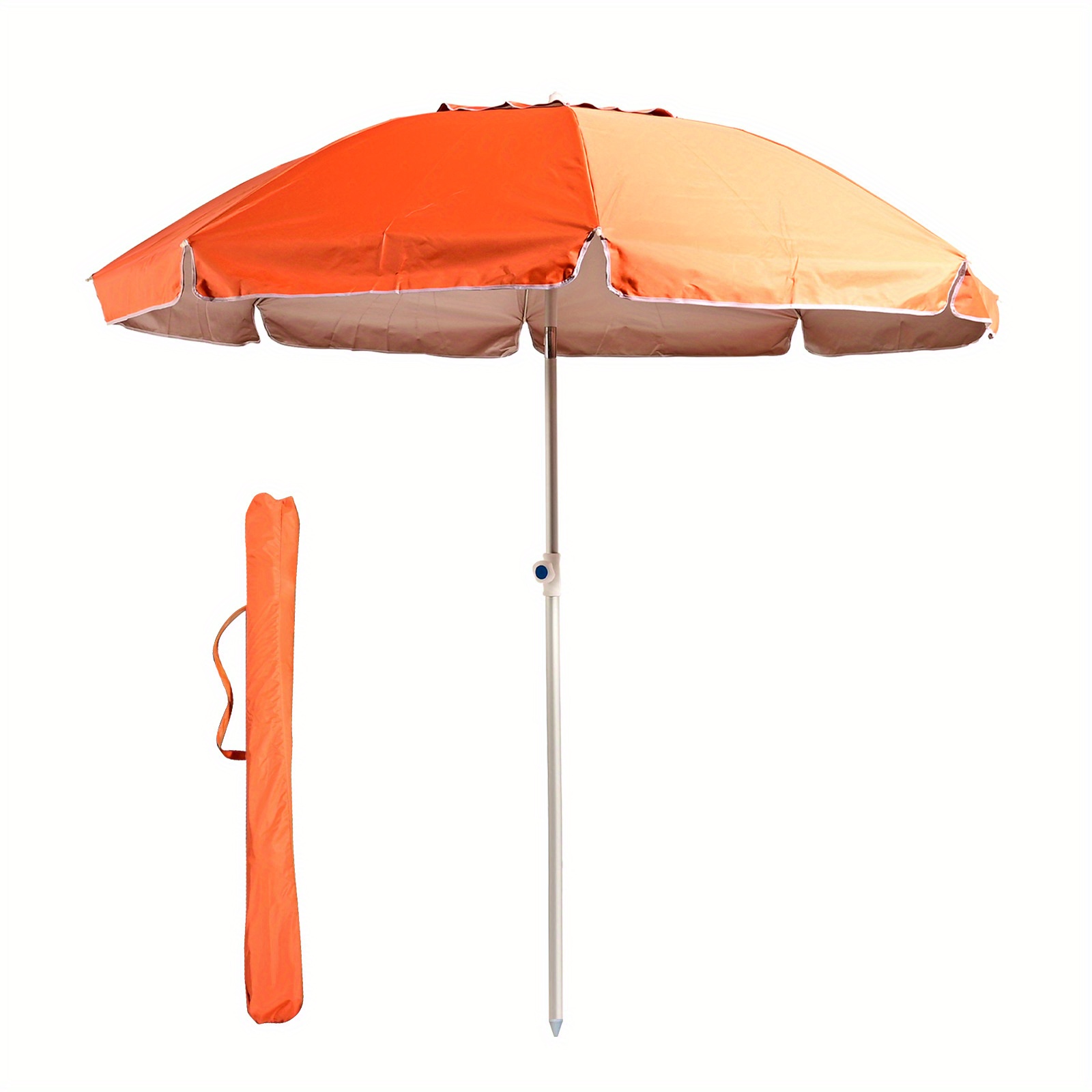 160cm Solid Color Iron Swivel Beach Umbrella - 4 Color Options | Oversized Outdoor Sunshade For , Patios & Gardens