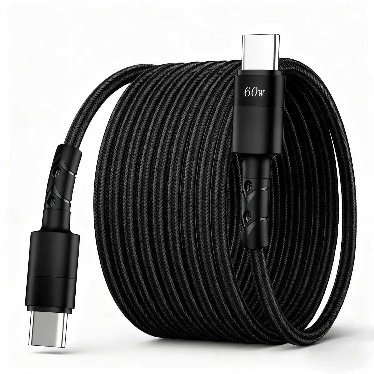 Nylon Braided Pd/type-c Fast Charging Cable, Compatible With , Huawei, Oppo, Oneplus, Suitable For Iphone 15/16/17 Series - Durable Braided Cable For Smartphone Charging And Data Sync