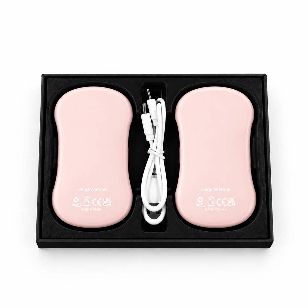 TEMU 2-Pack Oplaadbare Magnetische Handwarmers, 6000mAh Leuke Elektrische Handwarmers, 20 Uur Lange Levensduur, Herbruikbare Handwarmers, Draagbare