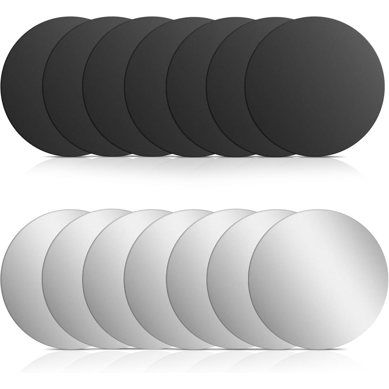 TEMU 14pcs Metal Plates For Magnetic Mount, Round Magnet For Phone Case, Round Mobile Phone Metal Plate Adhesive Iron Discs For Magnets Mount Phones