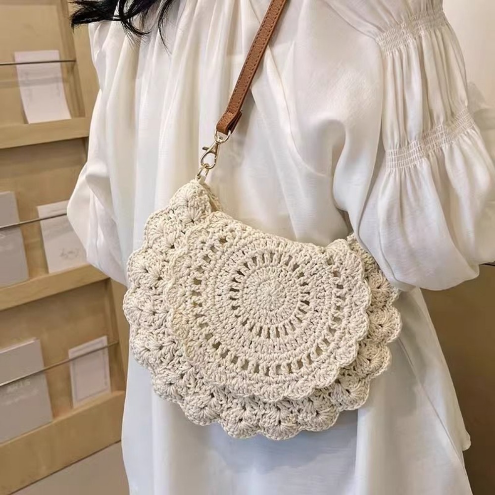 womens tote bag 2026 new   lace round versatile shoulder bag for summer trends   bag   gift for ladies