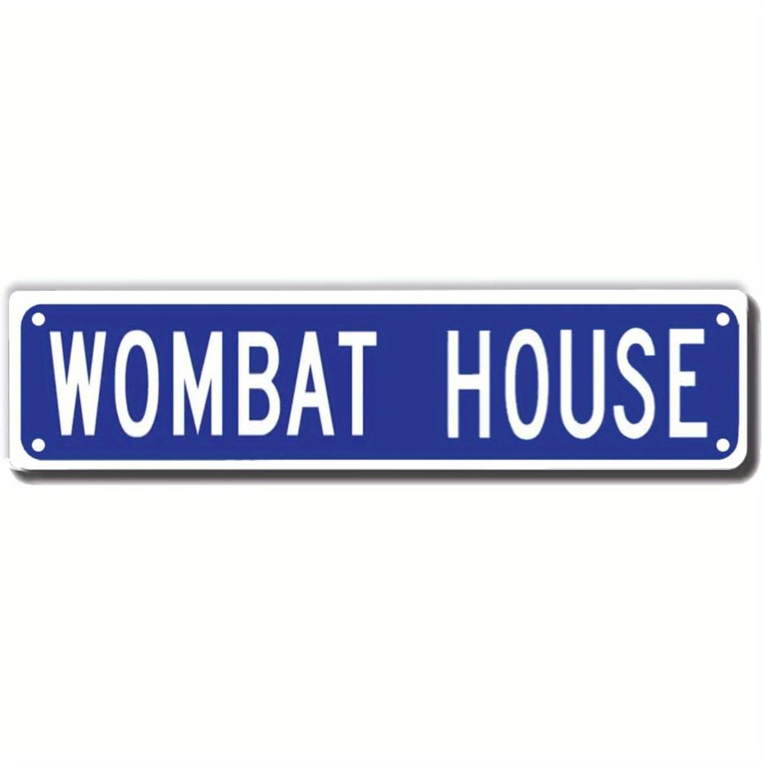 TEMU Metal Sign For The Wombat House - 10.16 X 40.64 Inches, Letters On A Background, Durable Decoration For Home, Office, Café, And Holiday Decor,
