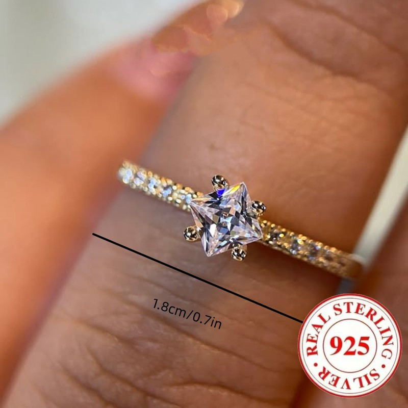 Inel de damă 925 Argint Sterling, ușor și elegant, potrivit pentru zi de zi, petreceri, banchete, logodne, bijuterii de damă, cadou de Ziua Îndrăgostiților