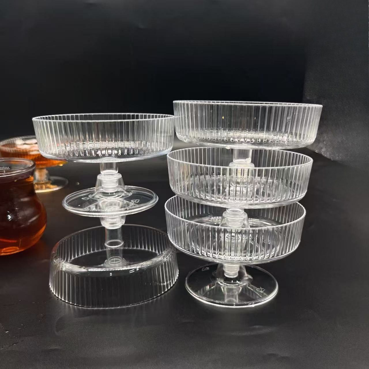 18/32 st dessertkoppar vertikalrandiga milkshake muggar - Temu Sweden