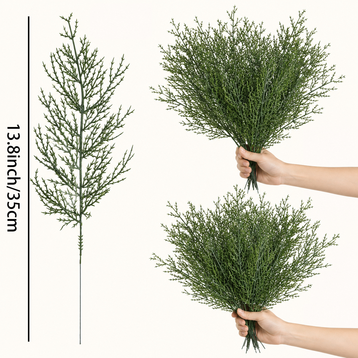 TEMU 30 piezas de de pino artificiales, agujas de pino de artificial, decoraciones de Navidad, hojas de pino falsas para decoración de jardinería en