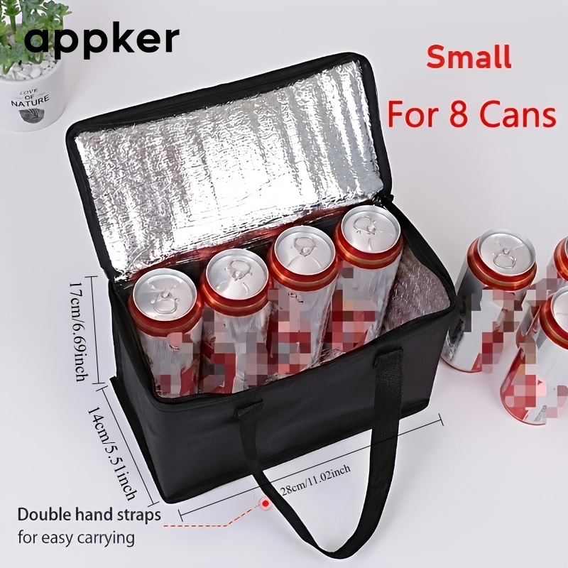 TEMU 1pc Small Insulated Cooler Bag For Drinks And Lunch - Portable, Keep Your Food And Drinks Fresh And Cold All Day, Non-food Contact, Insulated