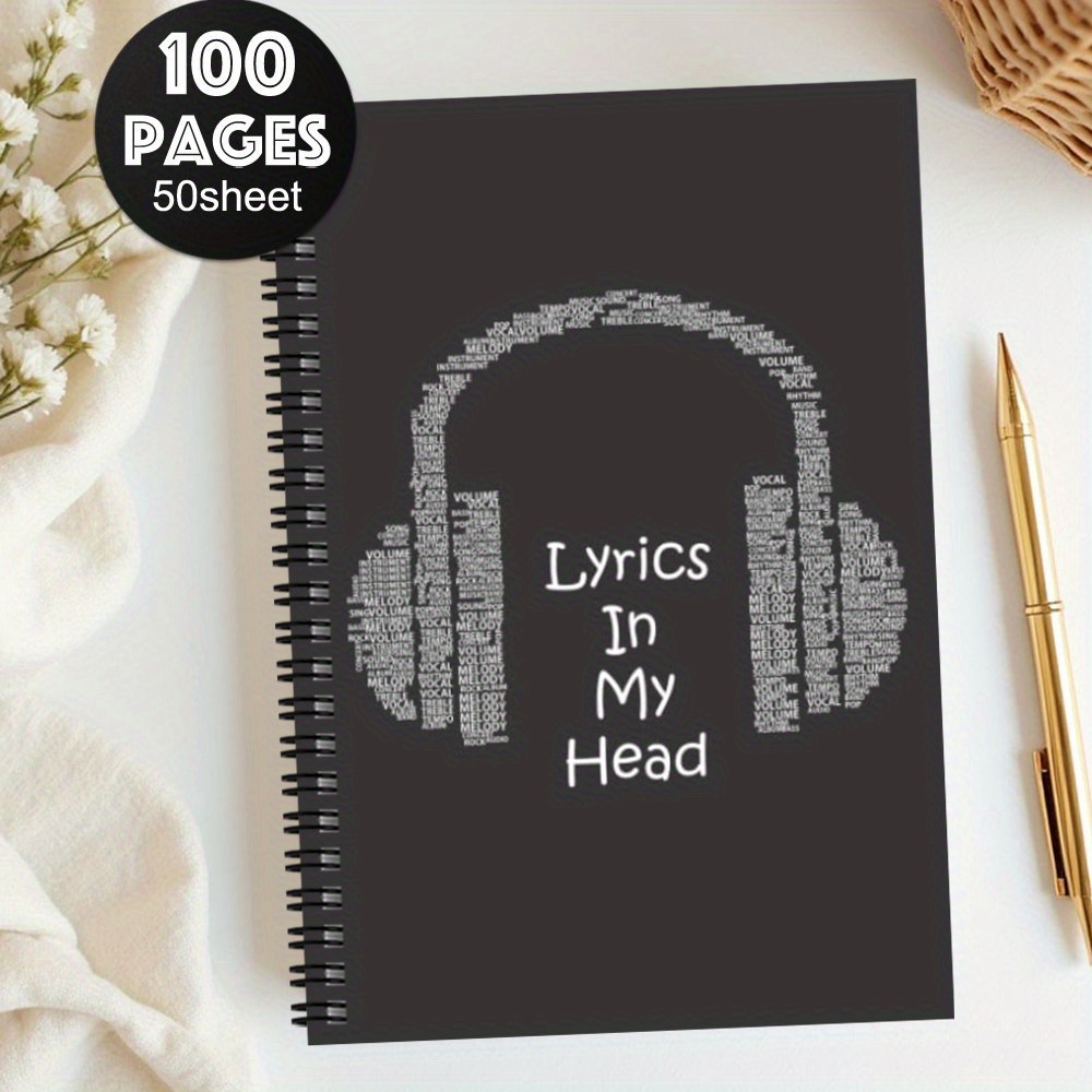 TEMU 1pc Spiral-bound A-z Song Structure Planner Notebook/journal For Songwriters, Musicians, And Students - Compact Music Notebook With And Lyrics