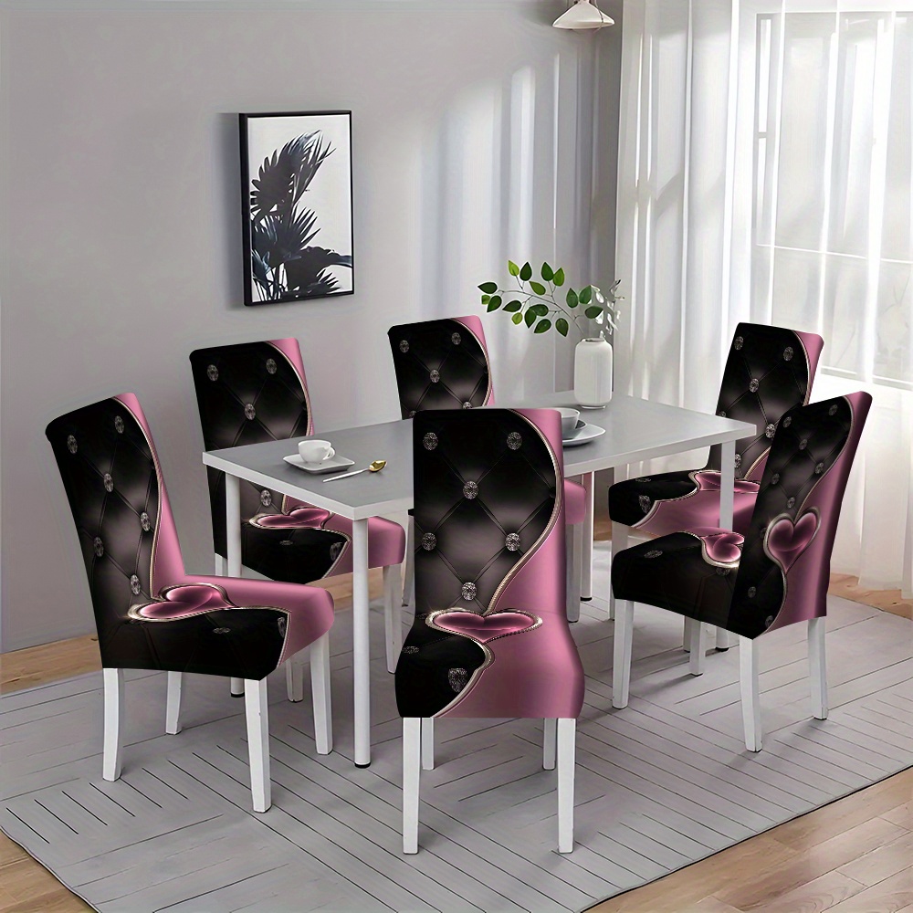 

Open-2/4/6pcs Floral/geometric Animal And Other Pattern New Printed Chair Cover Hotel Home Use Chair Cover Universal Home Dining Table Living Room Kitchen Decoration Chair Cover