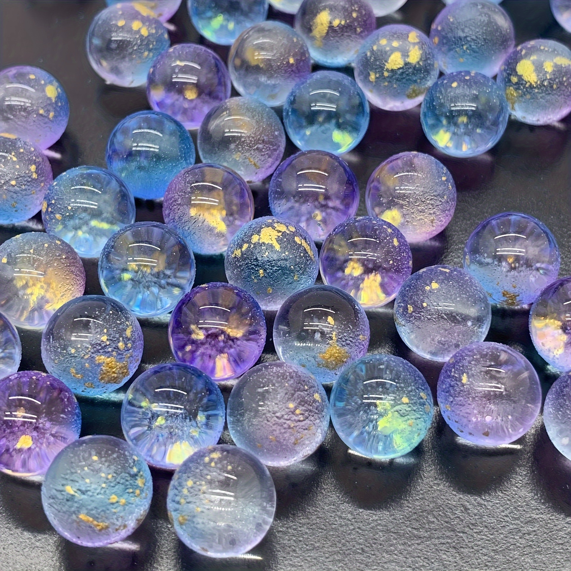 Image of 45pcs Of Crystal Glass Balls, Exquisite And Fun Bouncy Ball Games And Diy Hairpin Accessories, Bar Decor, Home Decoration, Yard Decoration, And Pool Decorative Glass Balls!