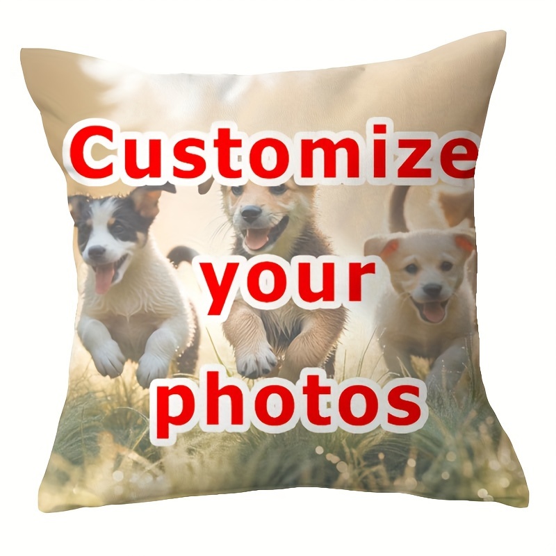 TEMU per cuscino quadrata personalizzata 1 pz, con motivo 2D personalizzato su entrambi i lati, adatta per soggiorno, camera da letto, , imbottitura