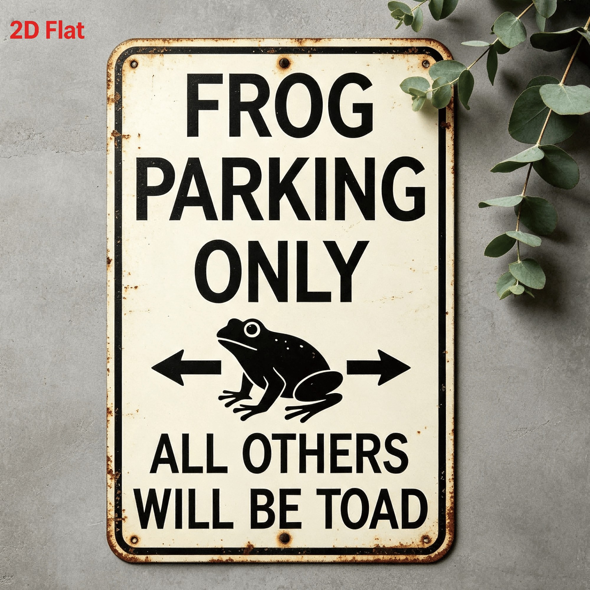TEMU 2d Flat, [2d Flat] 1pc Vintage Metal Wall Parking Sign Graphic Iron 2d Flat Wall Decor 6x12 Inch For Decoration 2d Not 3d