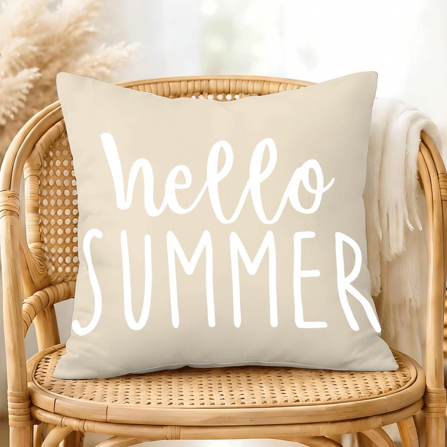 E-shop Hallo Sommer . 45x45cm doppelseitiger Kissenbezug, für Feiertagsgeschenke, dekorativer Kissenbezug