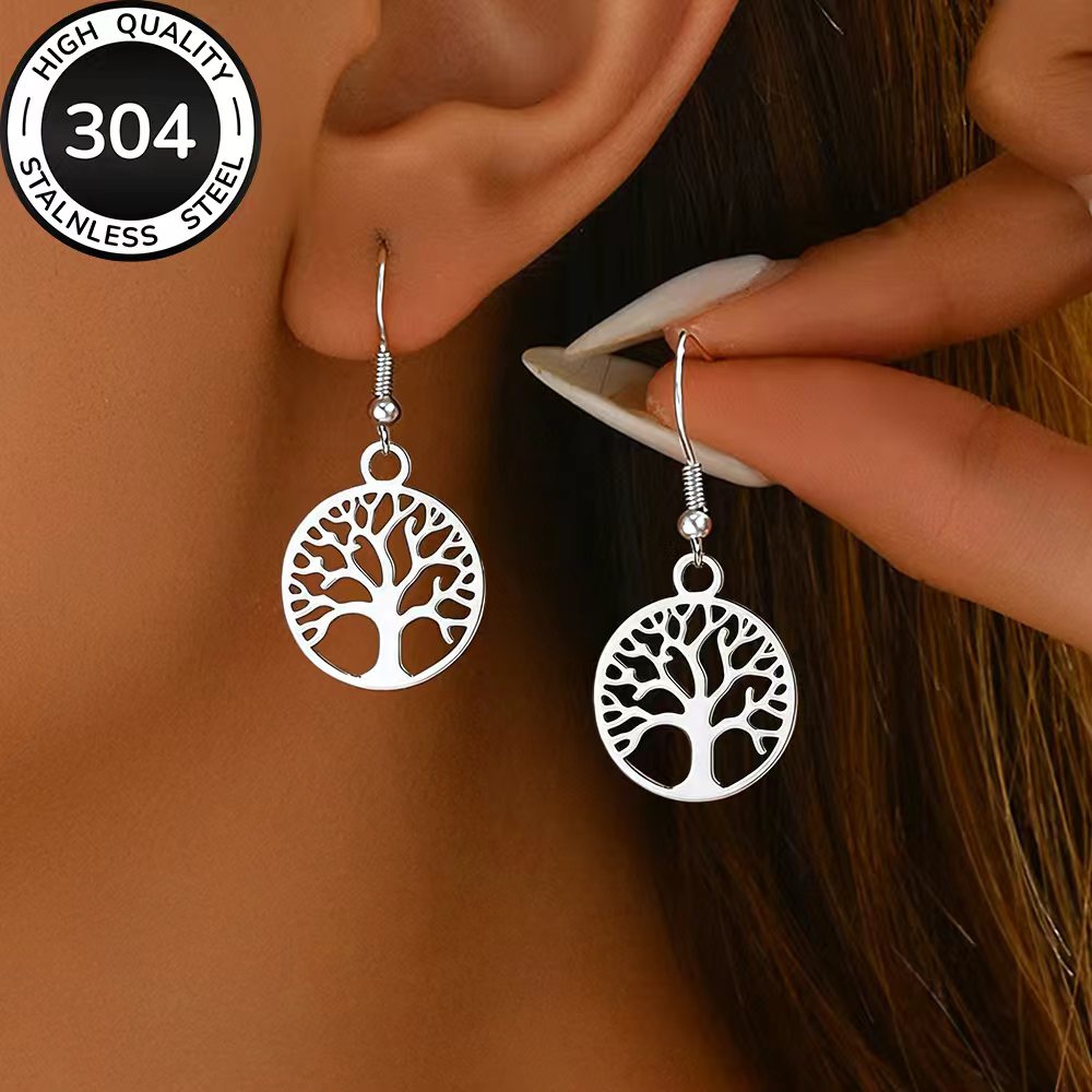 TEMU Pendientes dorados de acero inoxidable hipoalergénico de calidad, resistentes a la decoloración, y elegantes, pendientes de moda para mujer