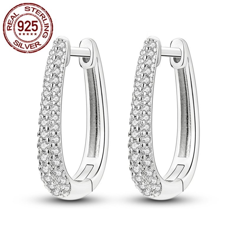 

925 Silvery U-shaped Zirconia - Hypoallergenic, & - For Weddings &