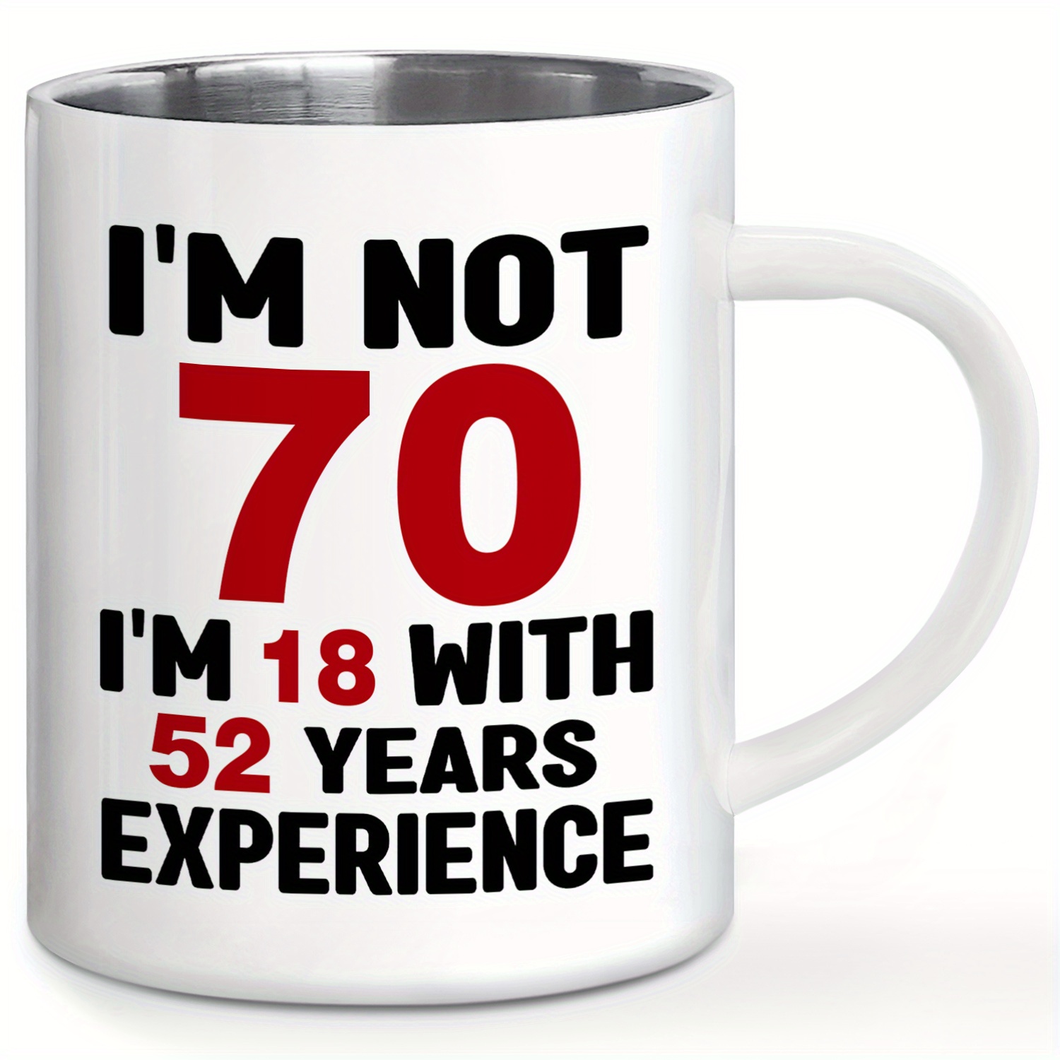 1pc stainless steel cups coffee cups reusable im not 70 im - Temu Mauritius