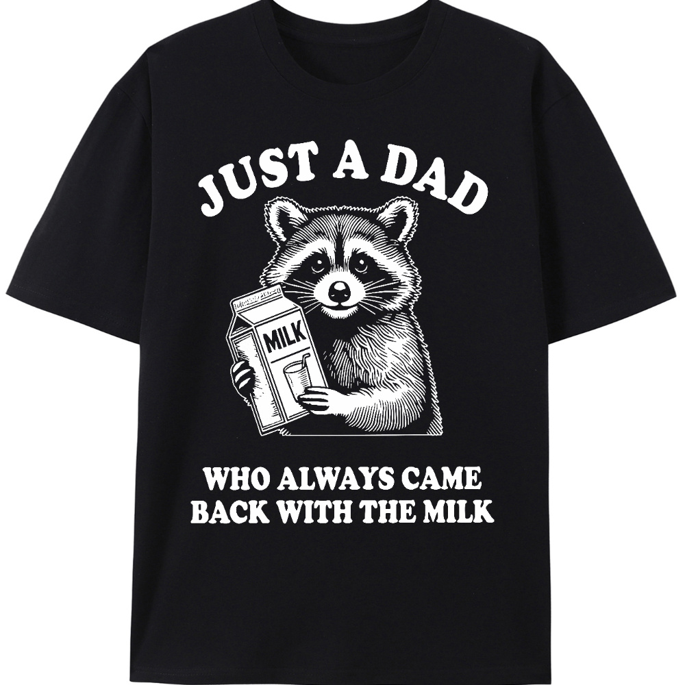 

Men's Funny Graphic - "just A Dad Who Back With " Design, 100% Cotton Relaxed Fit, Humorous Father's Day Gift, Casual Wear For , Shirt