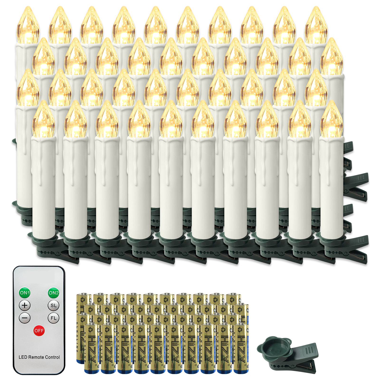 TEMU Led Candles, Flameless Candles With Timer Function, Flickering Christmas Candles With Remote Control For Wedding, Christmas Decoration, Birthday