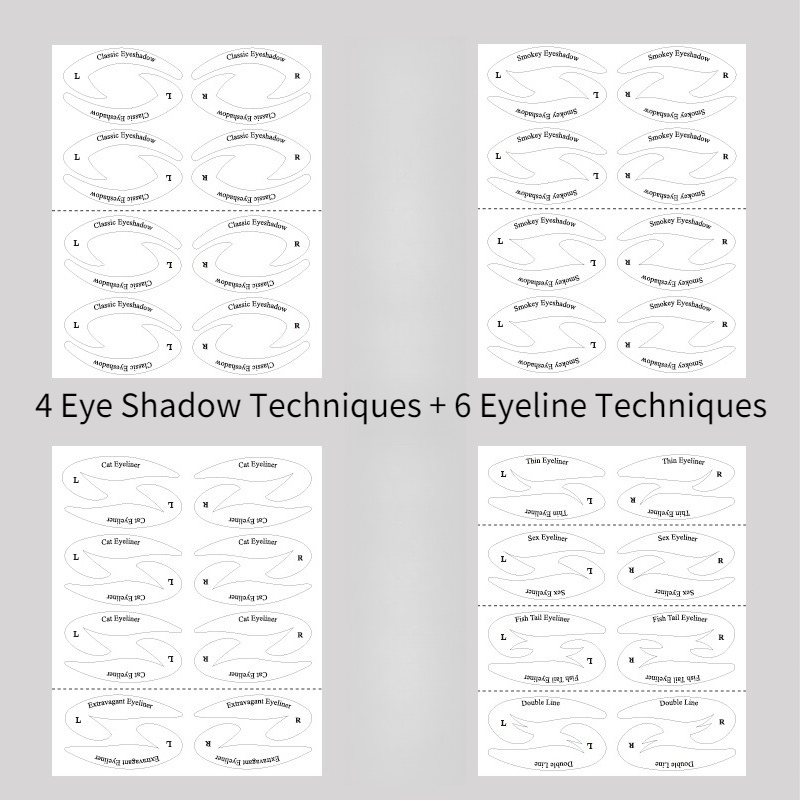Image of 32 Pairs Of Eyeliner Templates | Alcohol-free Non-woven Makeup Molds, Suitable For Beginners And Professionals, Designed Specifically For Beauty Enthusiasts, Essential For Professional Makeup Artists