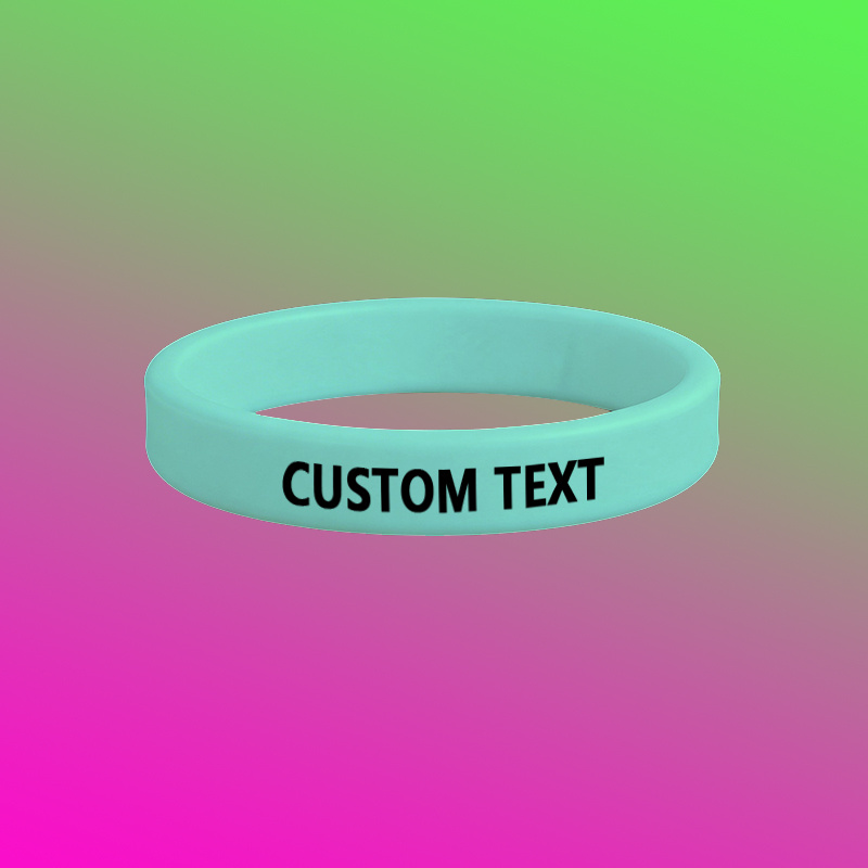 30pcs Custom Glow-In-The-Dark Silicone Bracelets, Gift for Her