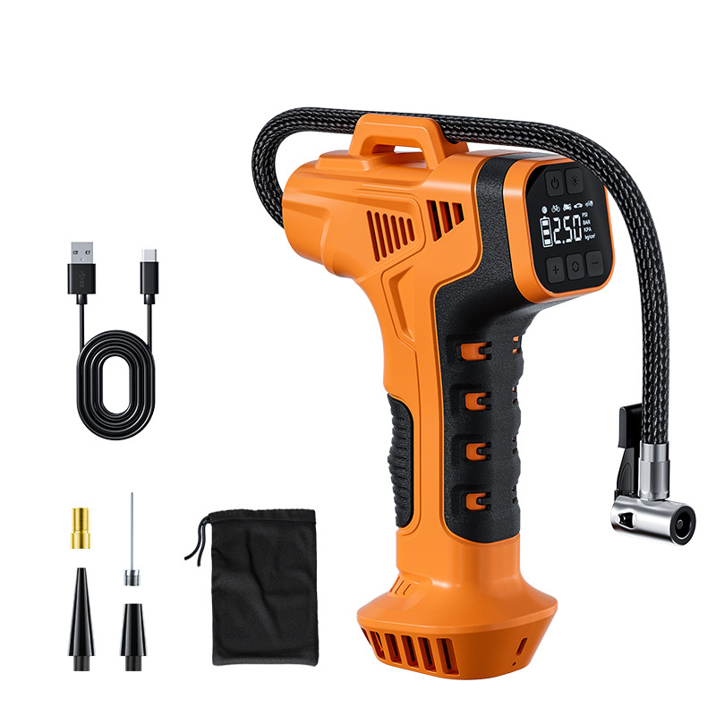 TEMU 2026 New Cordless Tire Inflator, 150psi Portable Air Compressor With Digital Display, 1500mah X 2 Rechargeable Battery, Auto Shut-off, Led