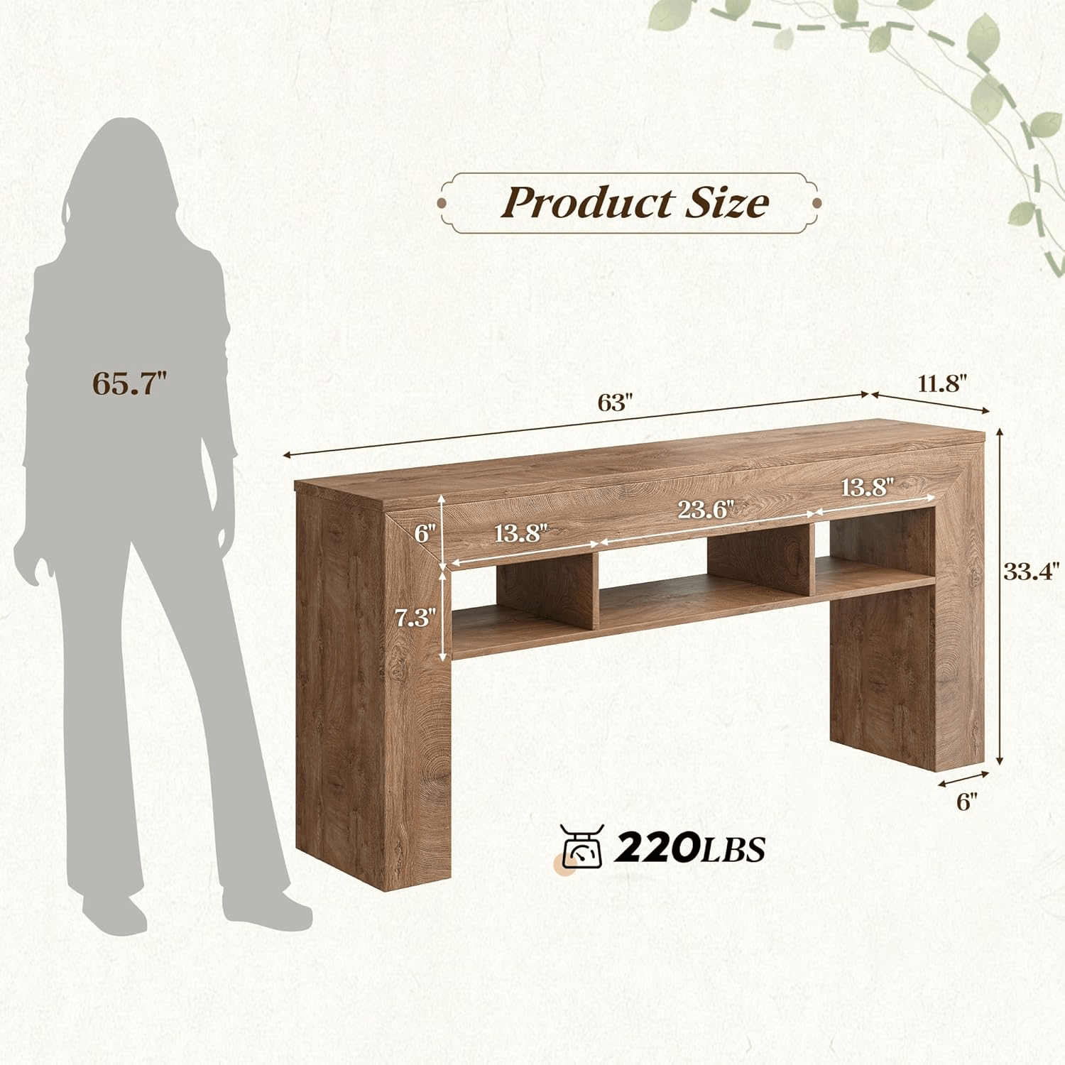 Farmhouse 60" Entryway Table With Drawer, Narrow Console Table With Storage And Drawers, Entry Table For Behind Couch, Hallway, Foyer