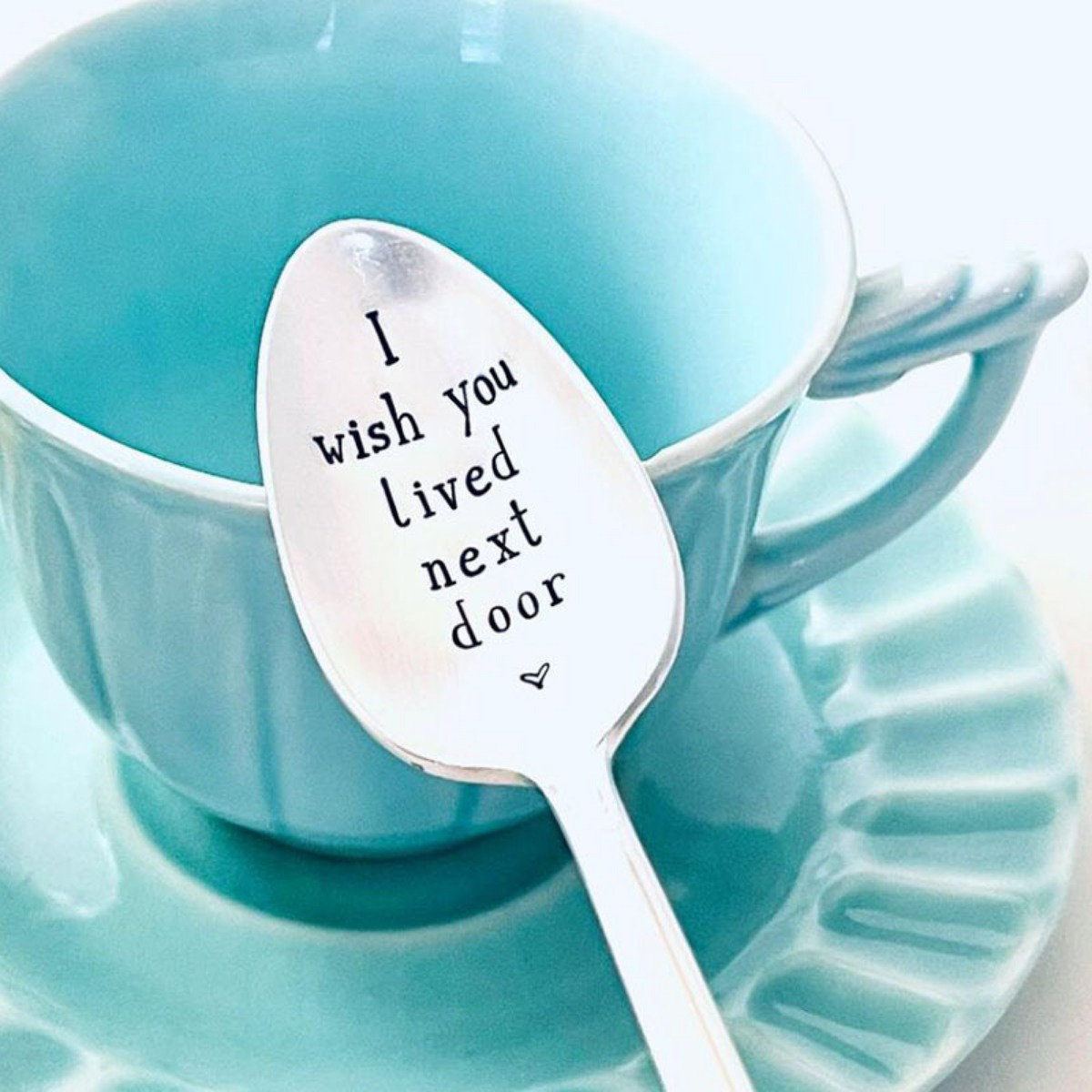 TEMU 1pc I You Live Next Door Engraved Spoon Durable Stainless Steel, Perfect For Coffee And Desserts, Unique Gifts For , Apartment Essentials