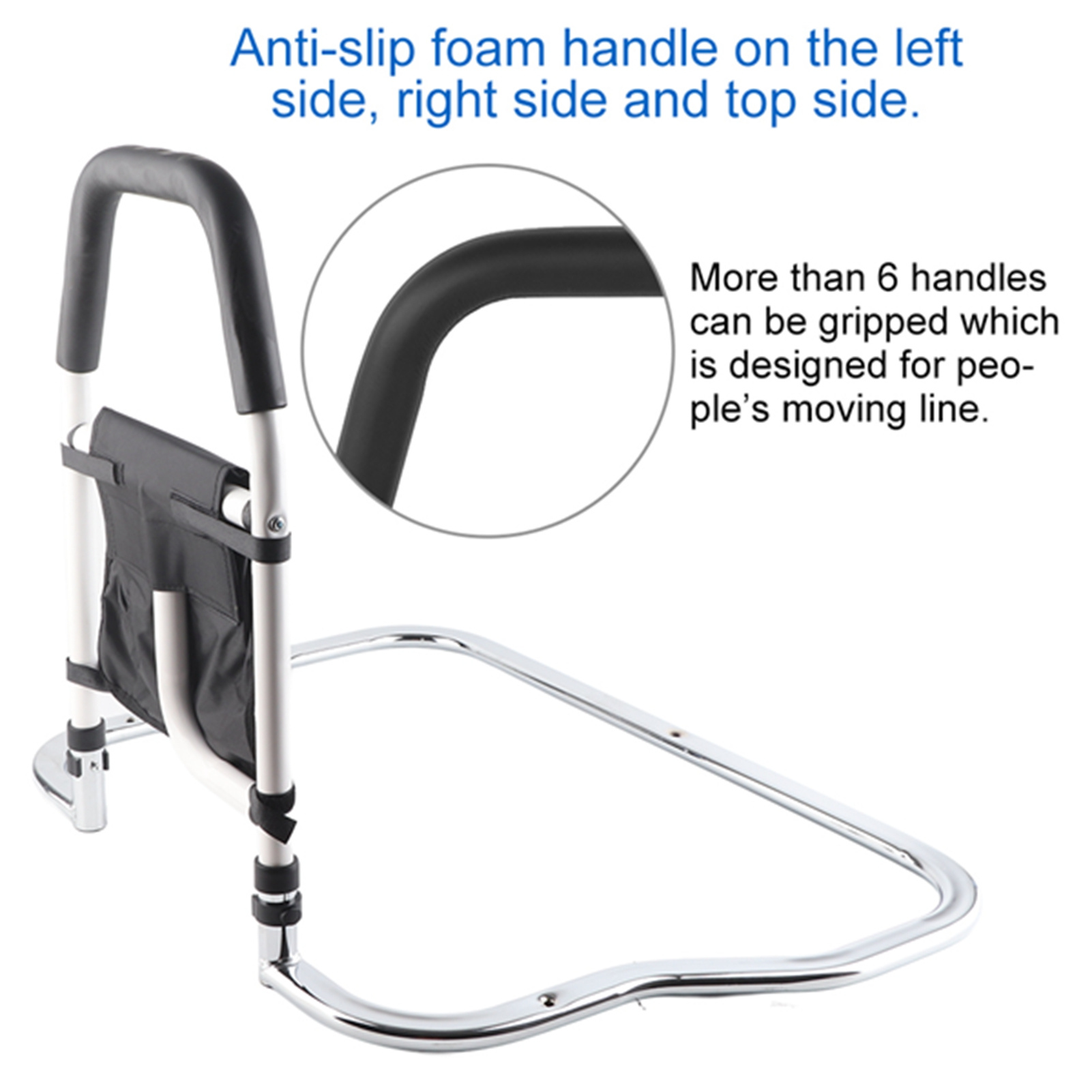 Secure Bed Rail Bedroom Safety Fall Prevention Aid Handrail for Assisting Elderly and Pregnant