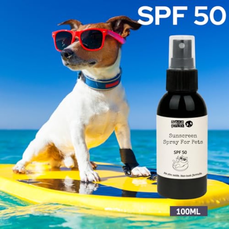Pet Sunscreen SPF 50 Spray 100ml Dog and Cat Safe Sun Protection Water-Resistant UVA/UVB Protection Lick-Safe Hypoallergenic