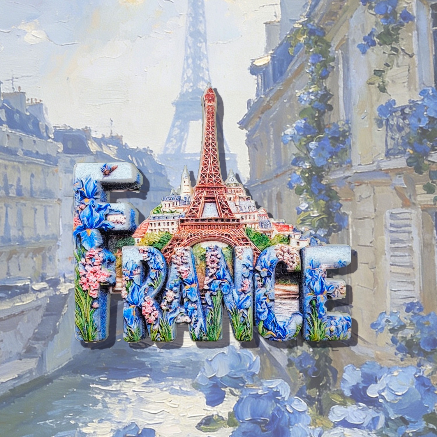 TEMU 1 pièce Miniature française de de voyage, Aimant de réfrigérateur Eiffel , Aimant de réfrigérateur 3D créatif en résine gaufrée artisanale haut
