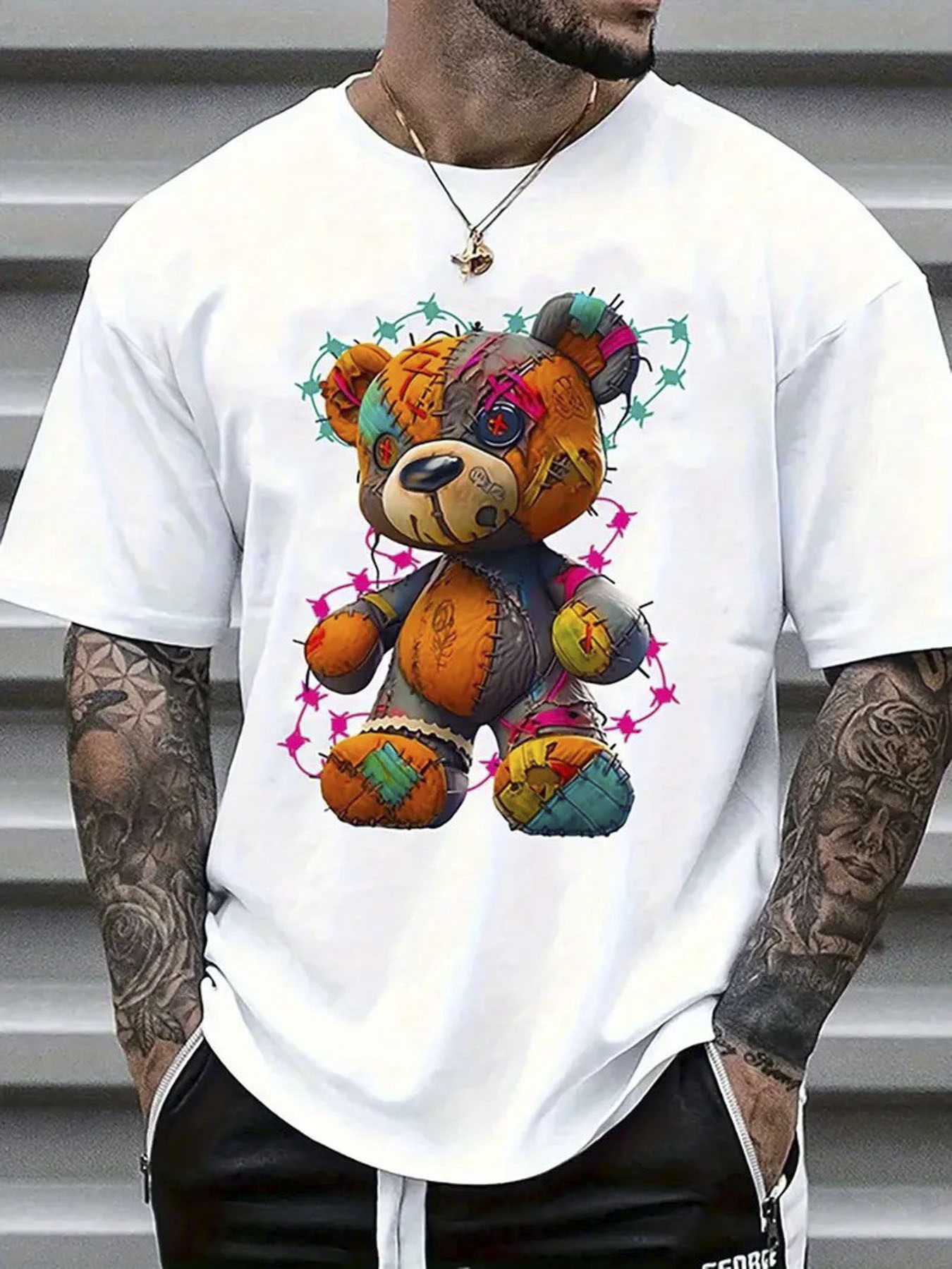 【IFYOUWANT】24SS★ Grumpy Teddy pigment TEE faa4761eadff4f5190f43b2c7d6446