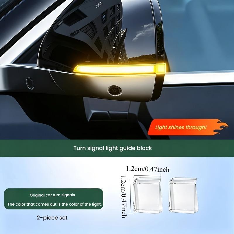 TEMU 2pcs Car Side Mirror Turn Signal Indicator Block Of Turn Signal On Assistance Driving Direction Light Car Modification Decoration Appearance