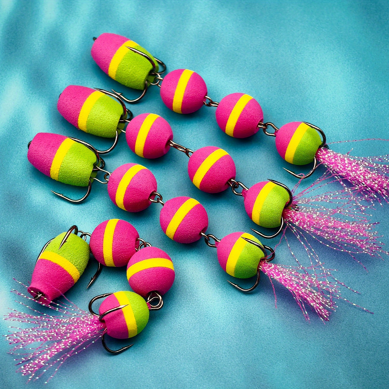 Image of 4pcs Fishing Offset Jig Large Fishing Lures Bait Kit Fishing Lure Soft Lures Foam Bait Swimbait Wobbler Bass Lure With Artificial Baits Portable Fish Hooks Set