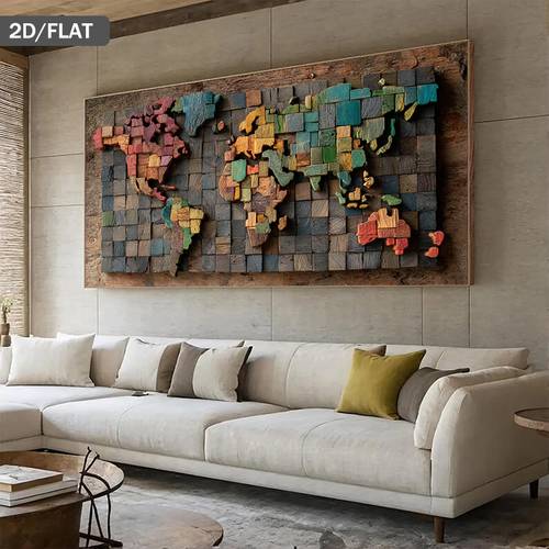 2d flat 1pc 31 49 62 99in 80cm 160cm modern abstract frameless wooden world map wall art print art wall art canvas painting art for modern canvas poster wall decor for bedroom decoration cuadros no frame 2d flat