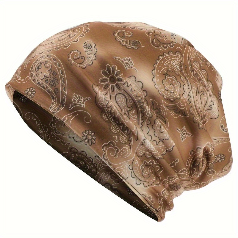 TEMU New Paisley Tie-dye , Outdoor Sports, Sweat-absorbent And Breathable, Warm And Stylish Unisex Neck, Beanie Without A Brim, Chemotherapy Cap For