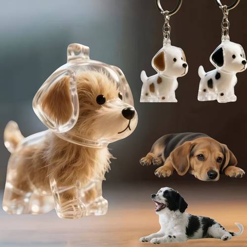 cute dog hair storage bottle acrylic transparent cartoon pet box adorable dog ball capsule suitable for