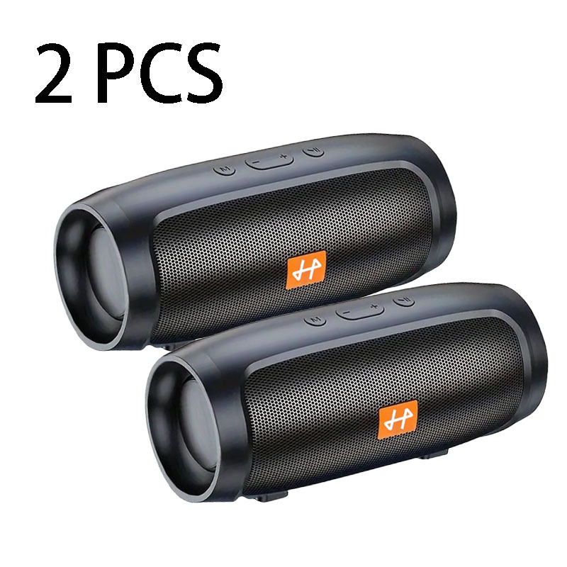 TEMU 2pcs Portable Wireless Speaker, Outdoor , In Multiple Colors, Rechargeable Lithium Battery, Usb Charging, Stereo Enhancement, Suitable For