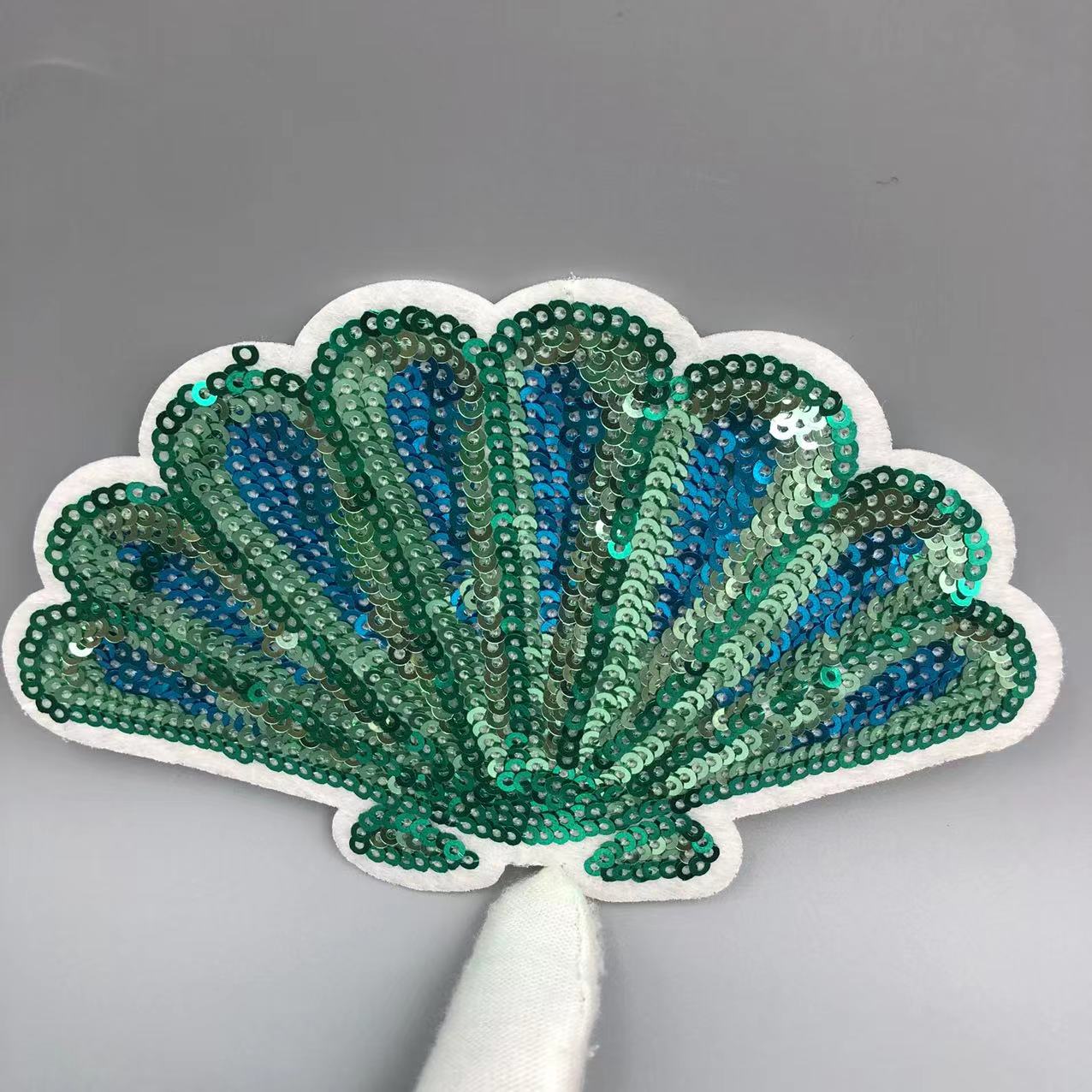 1pc/2pcs Sequined Seashell Pattern Hot Melt Adhesive Embroidered Iron-on/sew-on Patch, For Outfits, Suitable For Diy Decoration On Clothes/jackets/shoes/hats/backpacks/bags
