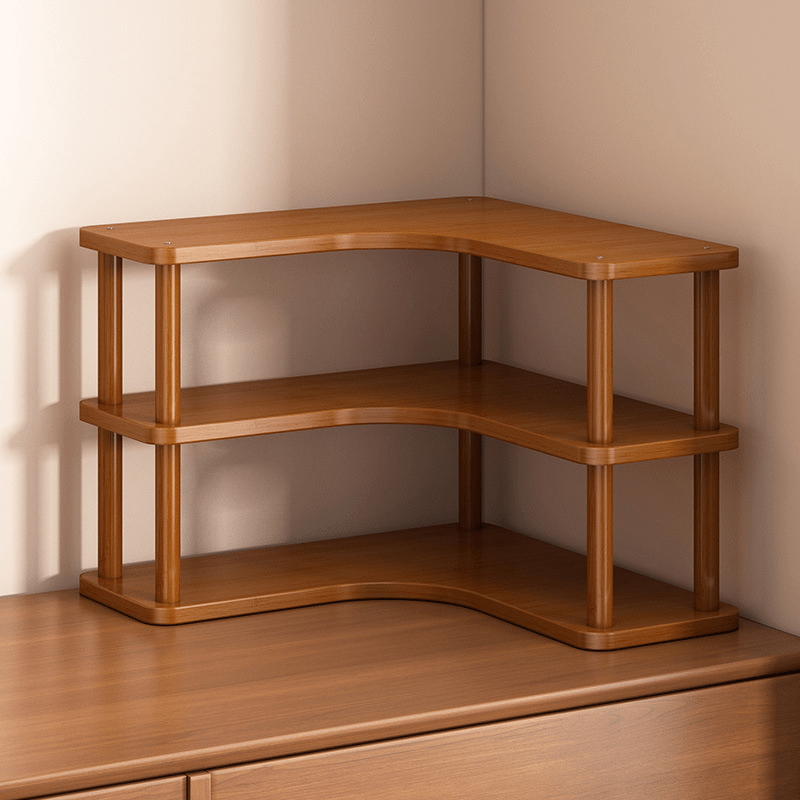 TEMU 1pc Triangular-shaped Suitable For Corner Space Storage. The Design Stores Coffee Utensils, Cups, Kitch Etc. It A Corner, Transforming Into A