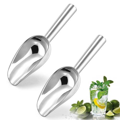 2 stuks zware roestvrijstalen ijsschep - 8 inch steun & lange steel, multifunctionele handmatige schep voor ijs, hondenvoer, kattenvoer, ontbijtgranen, meel, , , rijst, popcorn - geschikt voor de vaatwasser, en hygiënisch ontwerp met afgeronde randen - ideaal voor thuisgebruik, feestjes, bruiloften, huisdieren voeding - ergonomische die makkelijk te vasthouden is, corrosiebestendig, in contact met levensmiddelen ( )